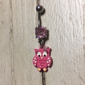 Owl belly ring